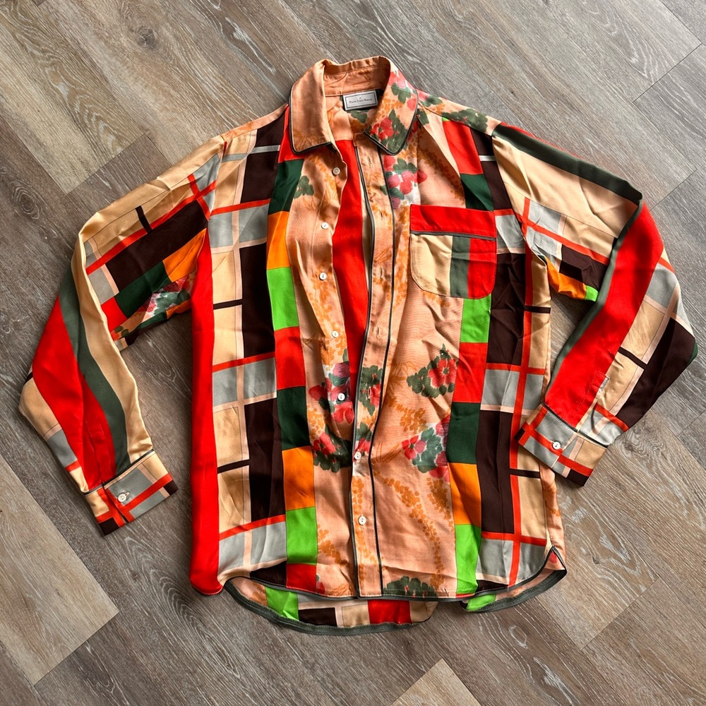 Pierre Louis Mascia Women's silk button up Shirt Multicolour size small